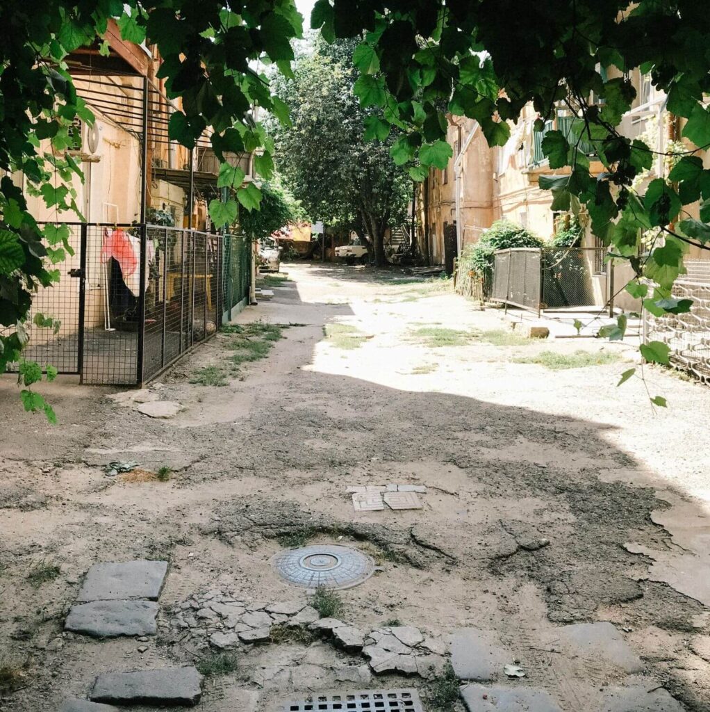 Residential road in a community