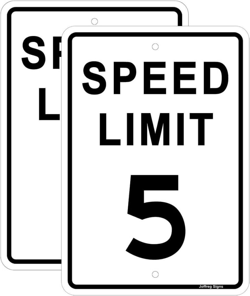 Joffreg 2-Pack Speed Limit 5 MPH Signs